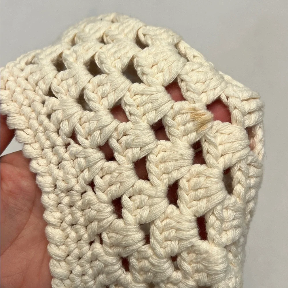 CREAM -OFF WHITE CHUNKY BERET CAP WOMENS COTTON BLEND BEANIE CROCHET KNIT HAT - Picture 6 of 7